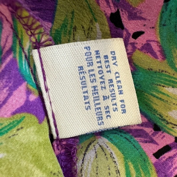 Odille Anthropologie 100% Silk Floral Ruffle Blouse Sleeveless Girly Coquette - Picture 15 of 15